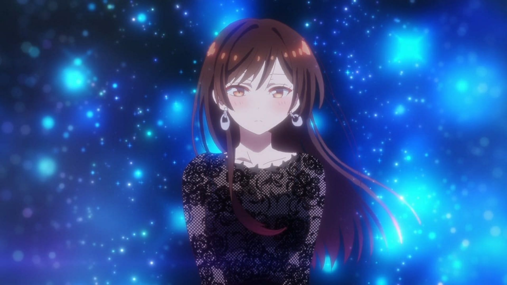 Chizuru's appearance at the party (Image via TMS Entertainment)